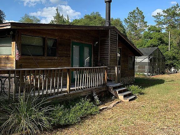 Side view - chimney and deck