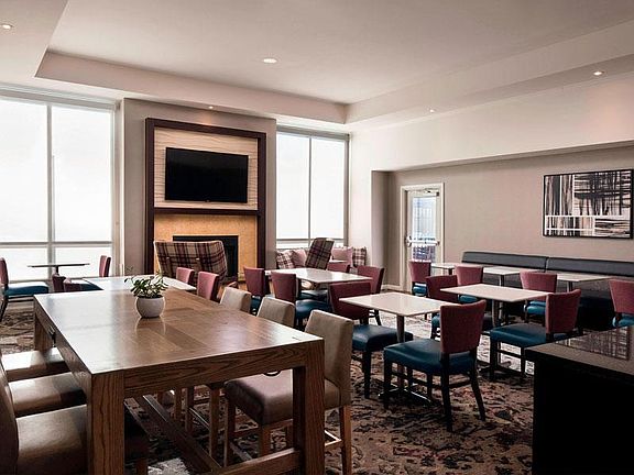 Complimentary hot breakfast is served daily by our warm and gracious team. Get cozy in our oversize chairs or make it a productive start with power available throughout for your laptop.