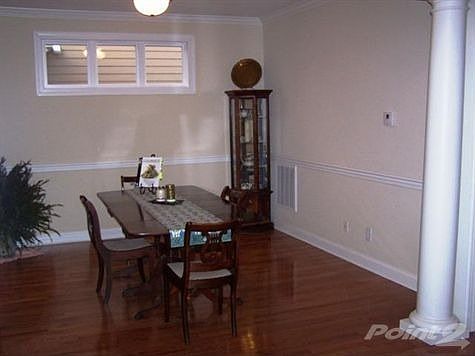 Gracious Dining Room with Chairrail and Columns