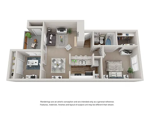 Floor plan A4: 1 Bed 1 Bath