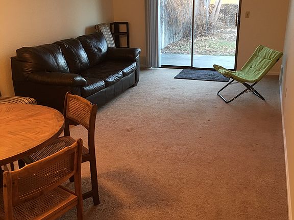 living room showing private yard