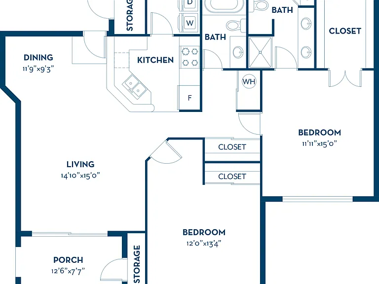 Camden | 2BD, 2BA | 1228SF Camden | 2BD, 2BA | 1228SF
