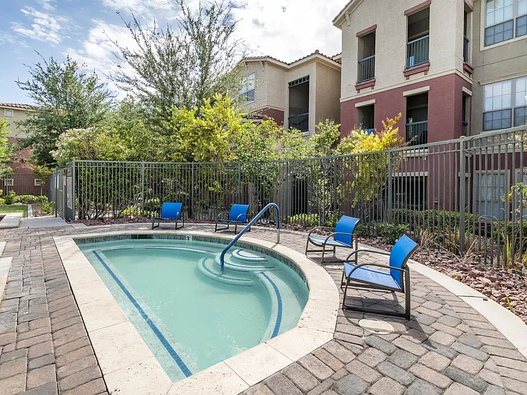Our apartment homes feature a swimming pool