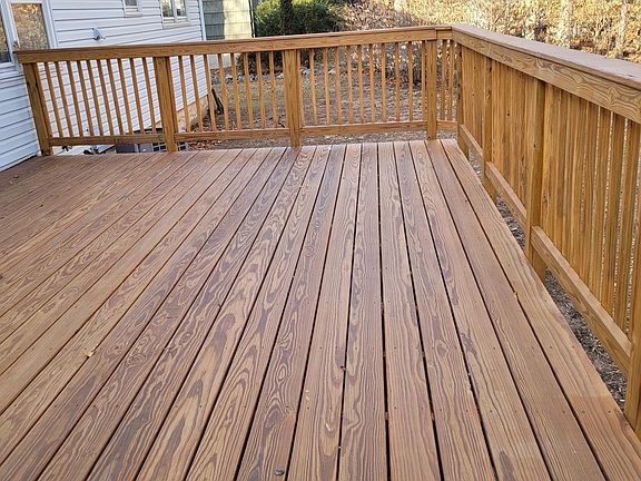 Deck at back of the home.