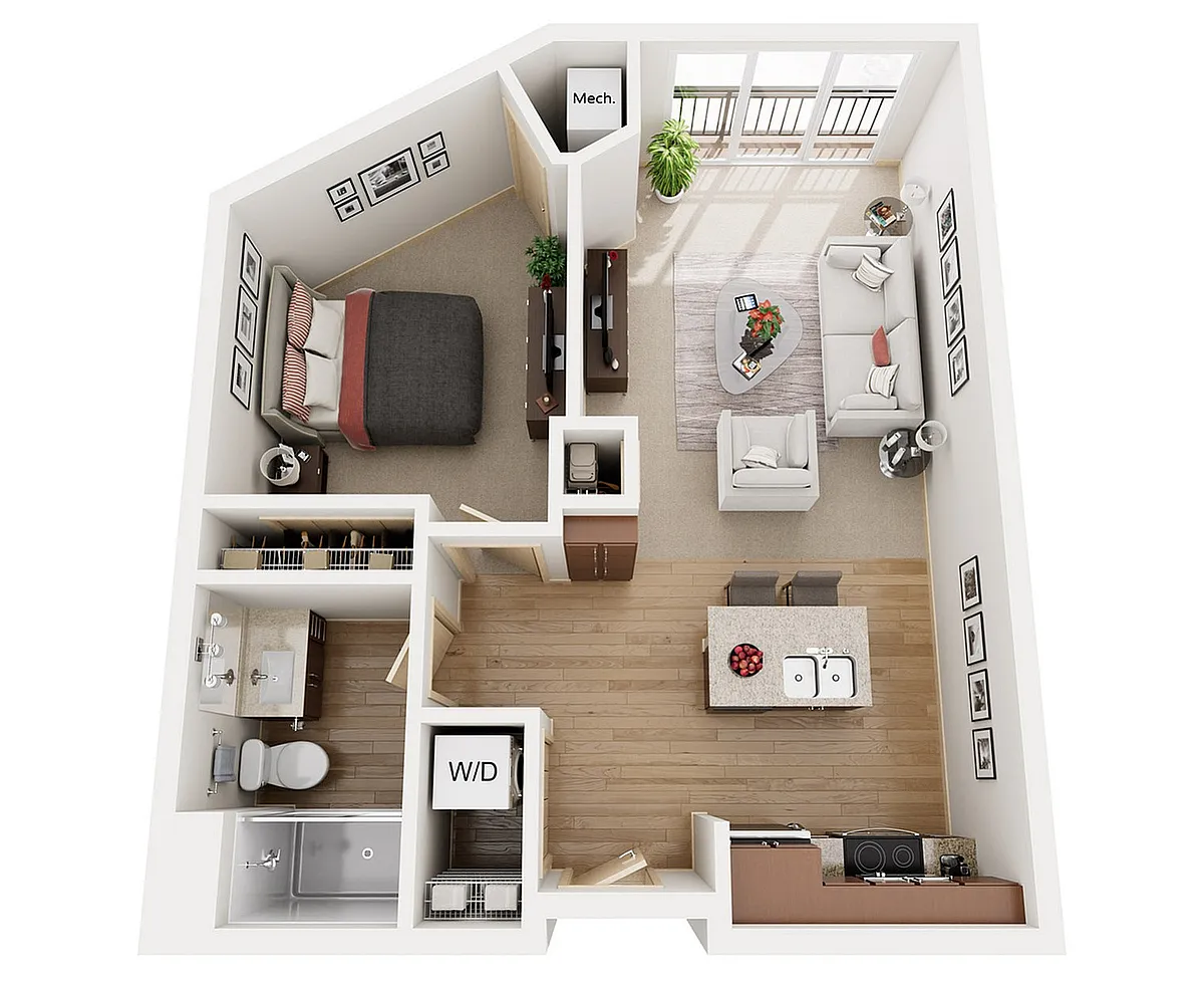 Floor plan 1B