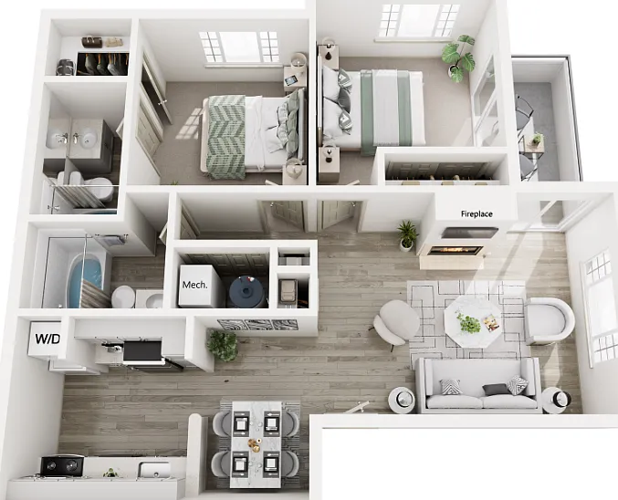 E - Modern Floorplan Diagram