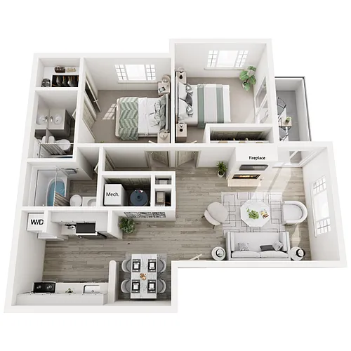 Floor plan E - Modern