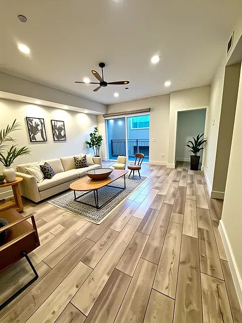 Living room virtually staged