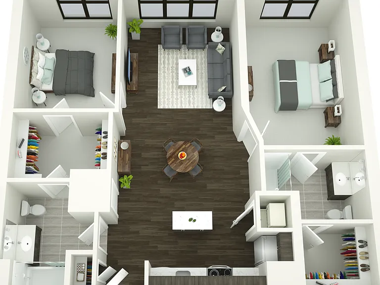 Porter Street - B6TR - 2 Beds - 2 Baths - 1040 Sq. ft.