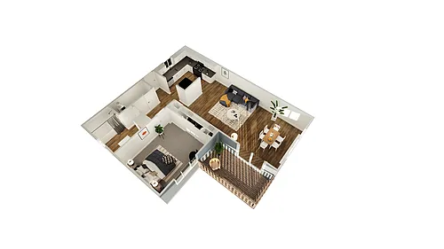 Floor plan 1x1b
