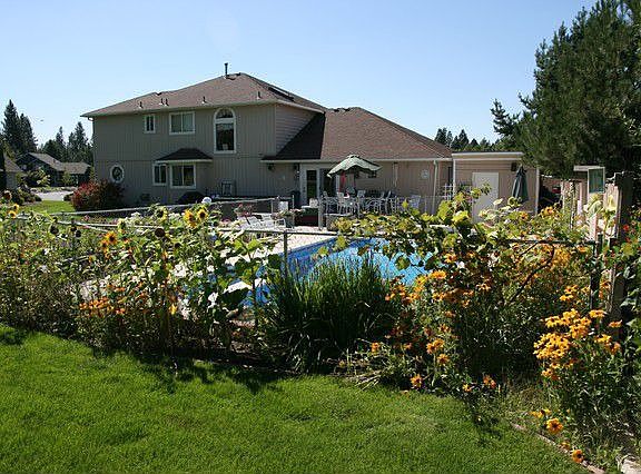 House from back of pool