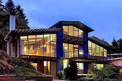 House from lower lawn