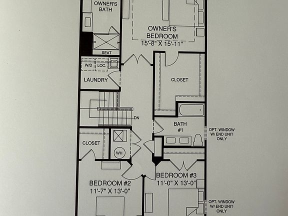 Upper level floor plan