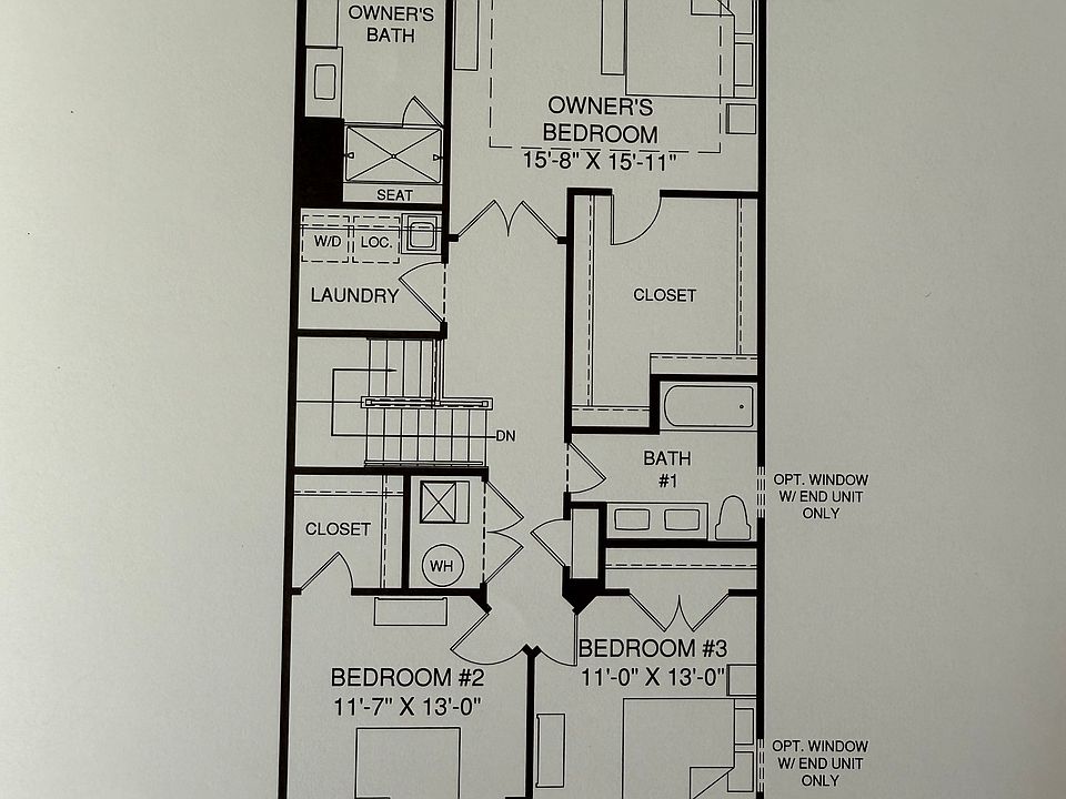 Upper level floor plan