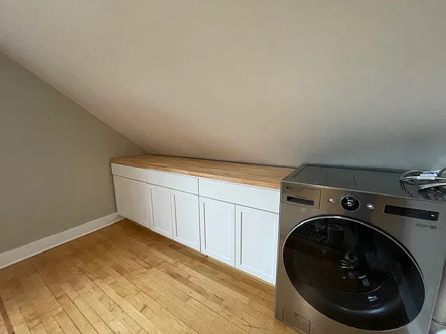 Recently added in-unit combo European Washer/Dryer.