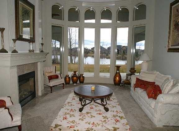 Living room w/water views