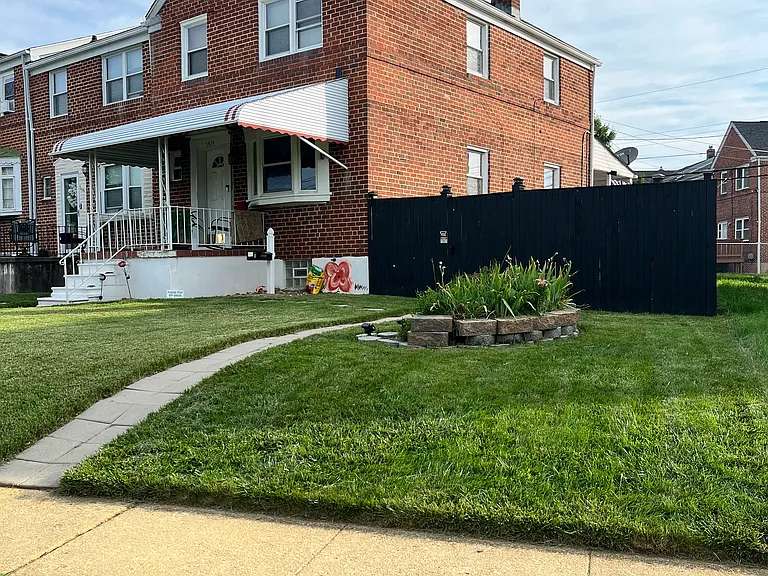 Front of home - unit A; fenced back yard; Side of home also fenced (attached to unit B's private entrance - separate lease req for unit B)
