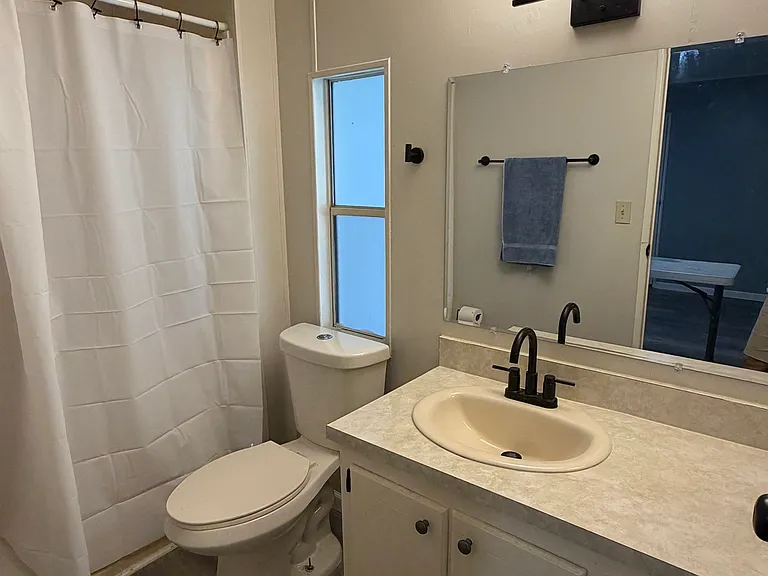 master bath with large linen closet