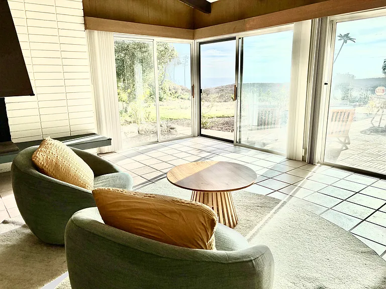 Living room with ocean view