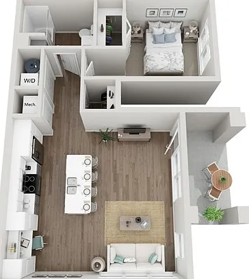 Floor Plan 1B | Seasons at Mount Pleasant | Apartments in Mount Pleasant, WI Floor Plan 1B | Seasons at Mount Pleasant | Apartments in Mount Pleasant, WI