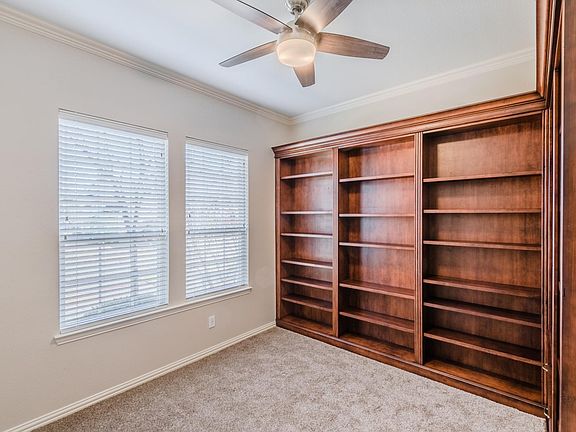 Office with built in cabinets