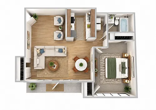 Floor plan 1 Bedroom