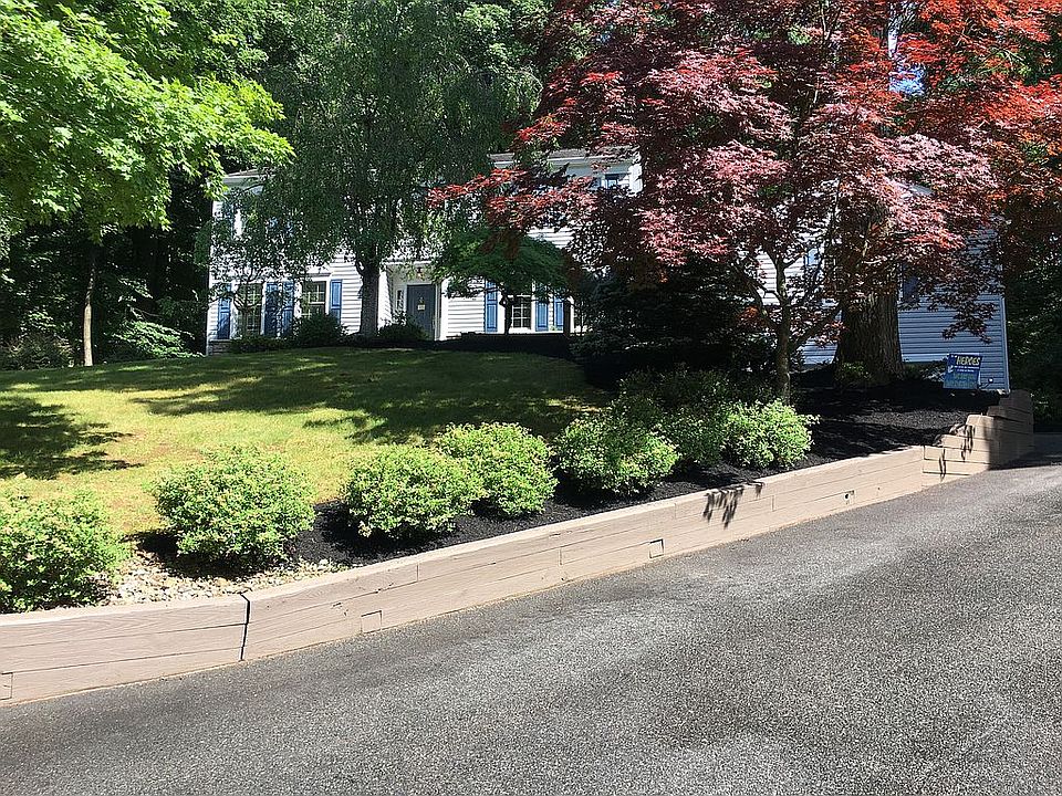 Fresh paint retaining wall