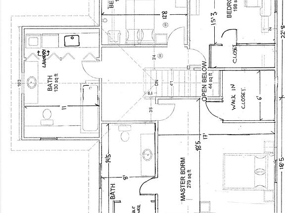 Upstairs floor plan