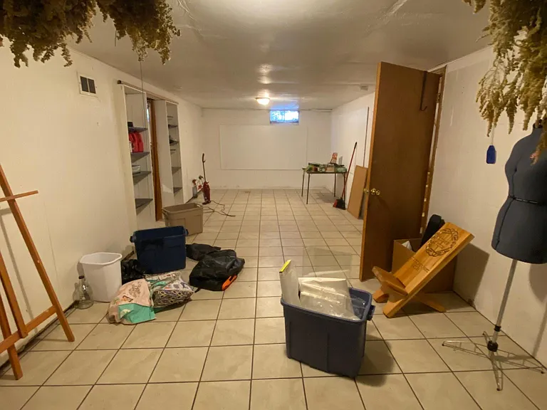 Basement with ceramic tile floor