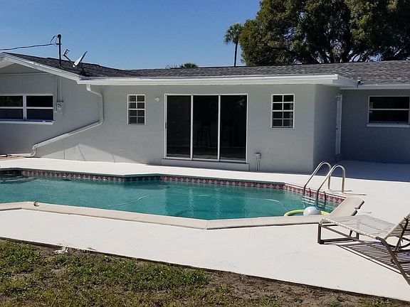 Large deep pool right out back sliding doors