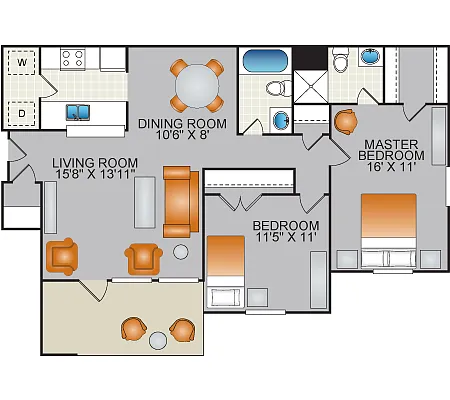 Floor plan 2 Bedroom
