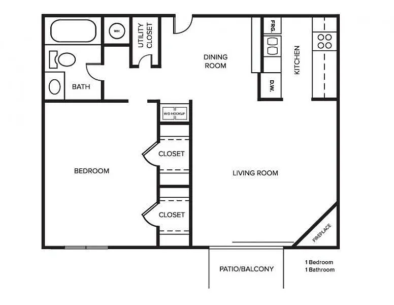 Floor plan One Bedroom