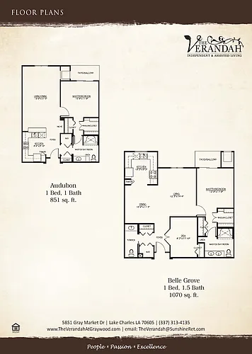 Floor plan 1 Bedroom - Independent Living
