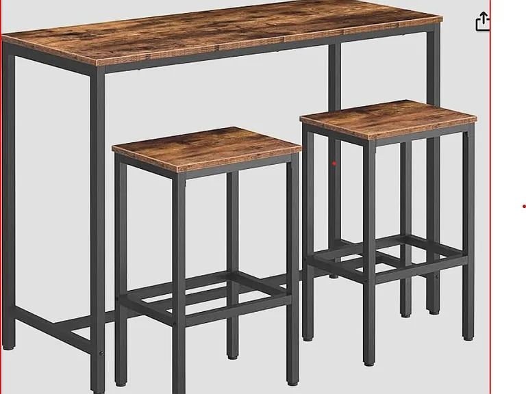 Photo of table and chairs being installed as breakfast nook. See prior photo of where it is being placed.