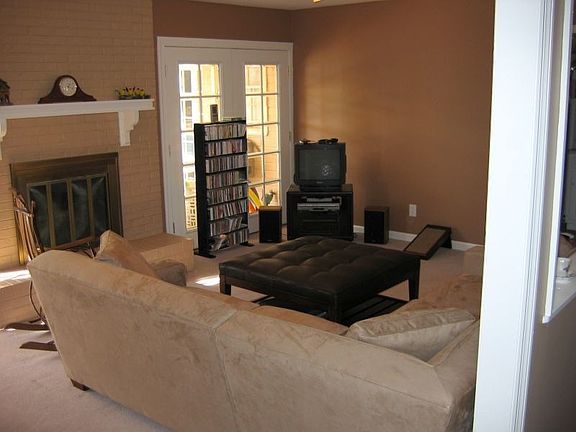 Great room with fireplace