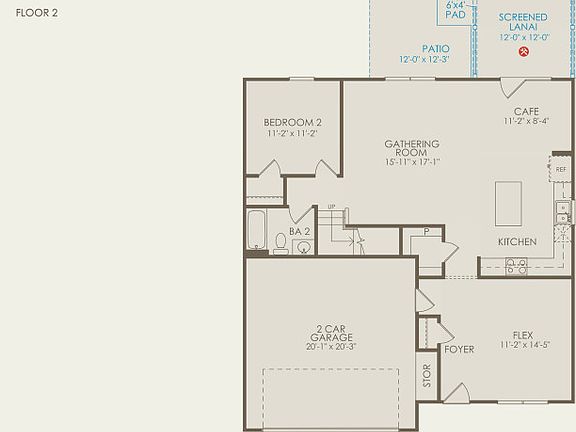 Whimbrel Floor Plan, Quick Move-in Home, Floor 1