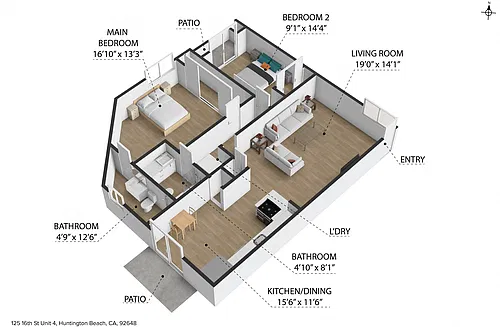Floor plan 2 Bedroom 2 Bathroom