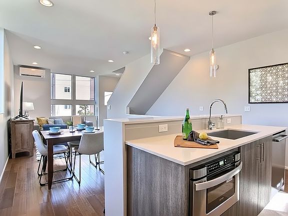 Second floor. Open plan kitchen and living area
