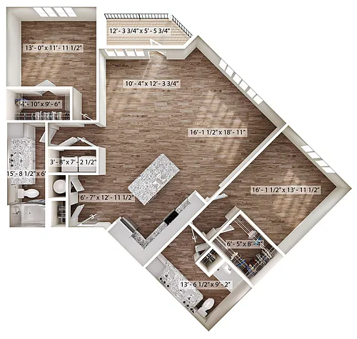 Floor plan 2/2 Sunset