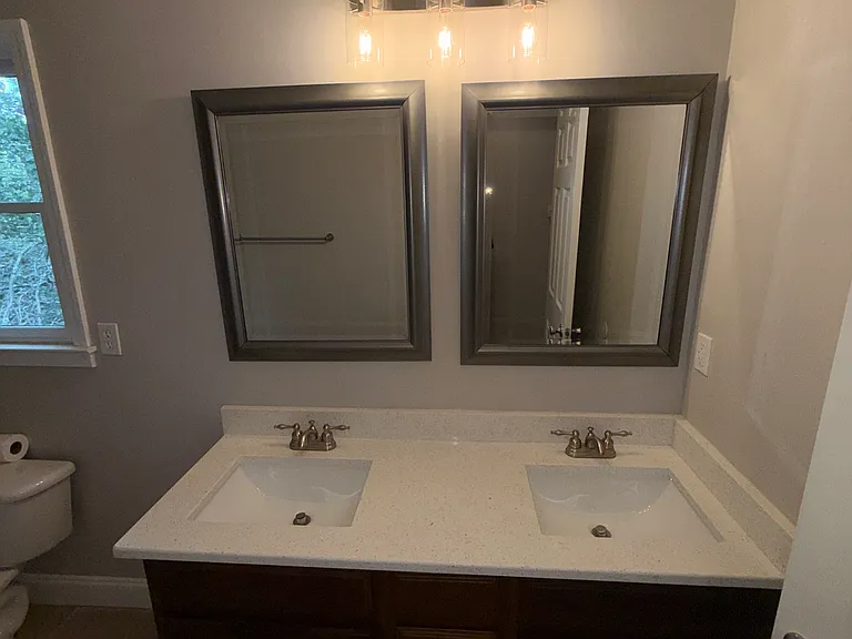 Jack and Jill upstairs hallway shared bathroom