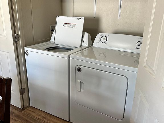 Full sized washer and dryer in each mobile home.