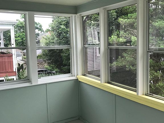 New windows back porch installation of wood slat blinds coming soon