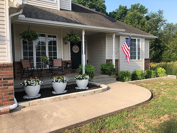 Updated front landscaping