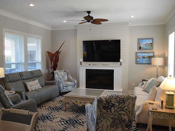 living room with electric fireplace