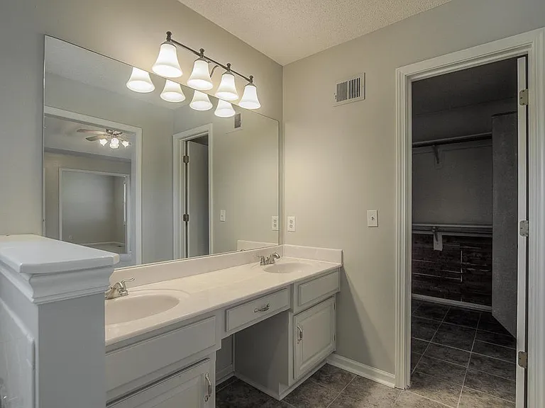 Ample walk-in closet space off the bath