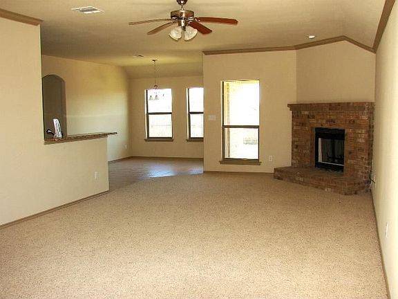 Large great room with wood burning fireplace