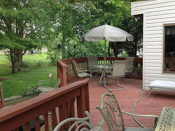 Spacious deck overlooking fenced yard