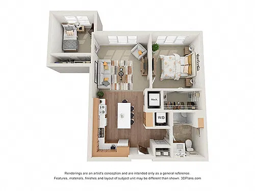 Floor plan Two Bedroom - A