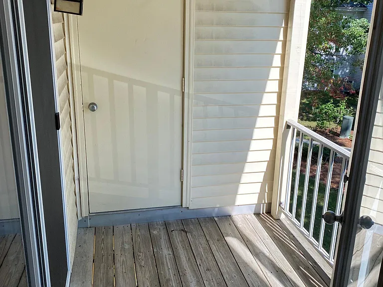 Private balcony with additional storage