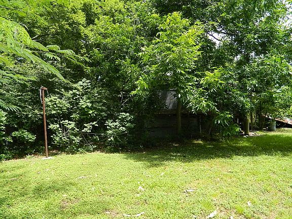 An old barn and fruit trees somewhere on property.